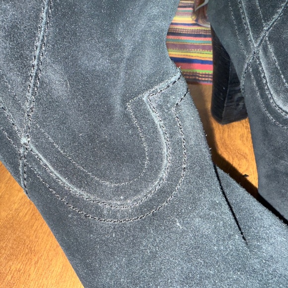 B. Makowsky Black Suede Boots | Pre-Owned | Size 8.5 - Picture 10 of 16